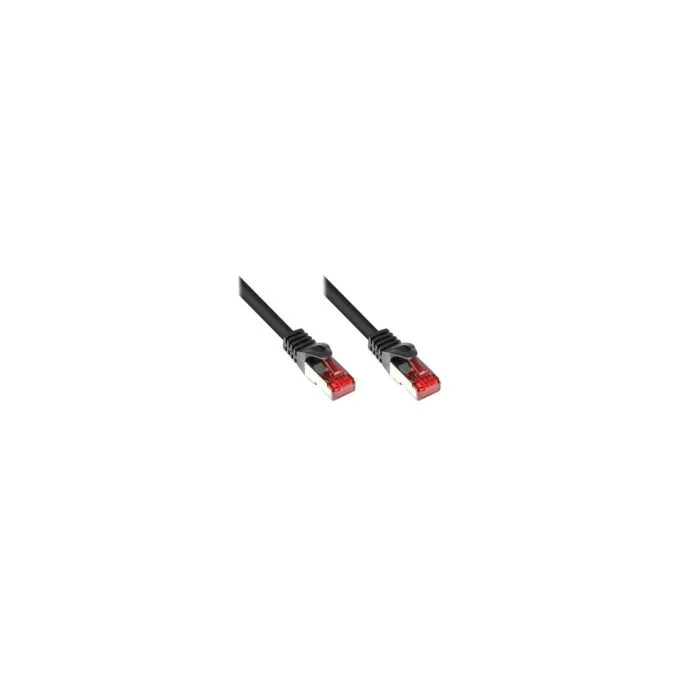 GoodConnections Patchkabel mit Rastnasenschutz. Cat. 6. S FTP. PiMF. PVC. 250MHz. schwarz. 0.25m. — image 1
