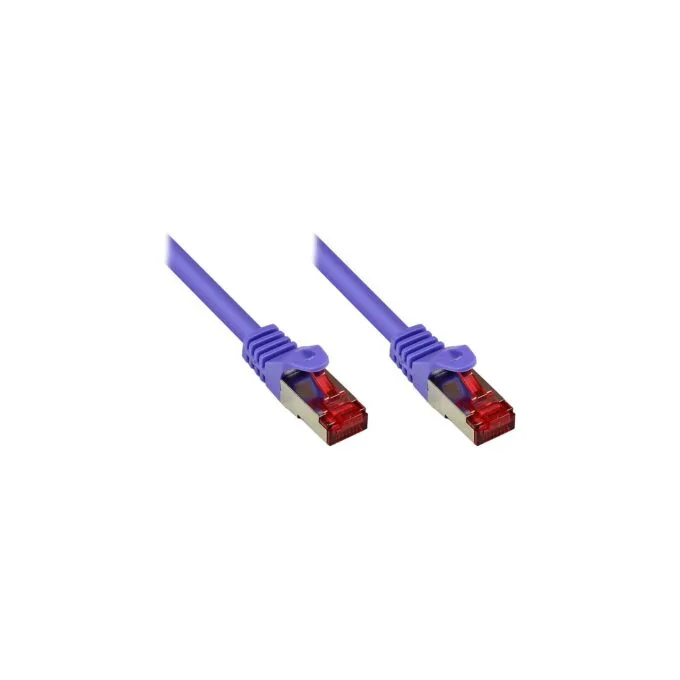 GoodConnections Patchkabel mit Rastnasenschutz. Cat. 6. S FTP. PiMF. PVC. 250MHz. violett. 20m. — image 1