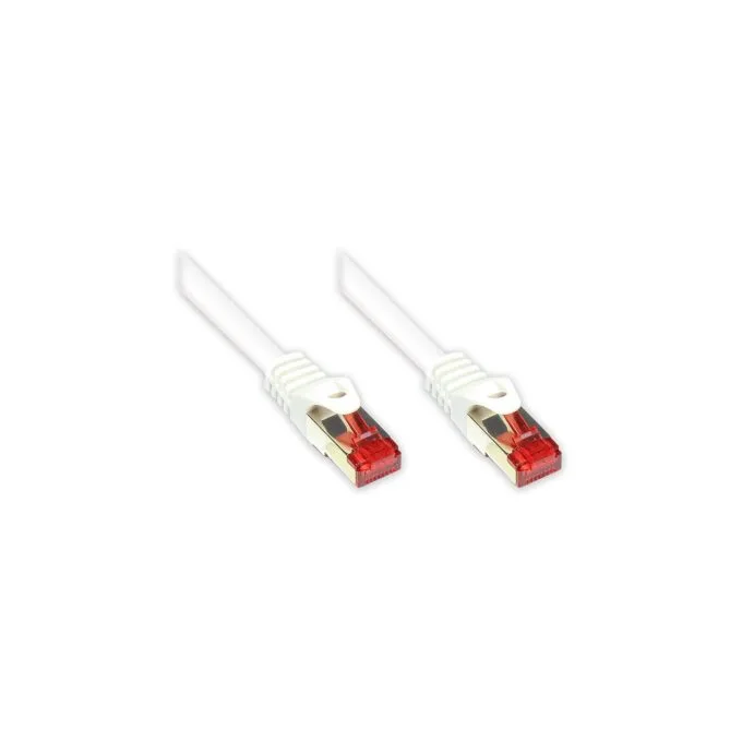 GoodConnections Patchkabel mit Rastnasenschutz. Cat. 6. S FTP. PiMF. PVC. 250MHz. weiß. 10m. — image 1