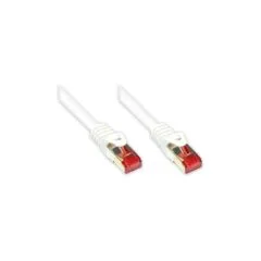 GoodConnections Patchkabel mit Rastnasenschutz. Cat. 6. S FTP. PiMF. PVC. 250MHz. weiß. 5m.