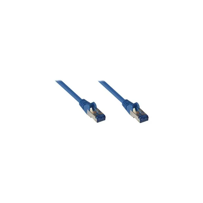 GoodConnections Patchkabel mit Rastnasenschutz. Cat. 6A. S FTP. PiMF. halogenfrei. 500MHz. blau. 1m. — image 1