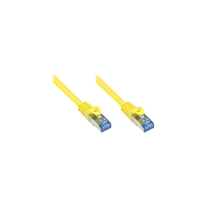 GoodConnections Patchkabel mit Rastnasenschutz. Cat. 6A. S FTP. PiMF. halogenfrei. 500MHz. gelb. 3m. — image 1