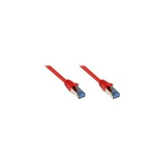 GoodConnections Patchkabel mit Rastnasenschutz. Cat. 6A. S FTP. PiMF. halogenfrei. 500MHz. rot. 3m.
