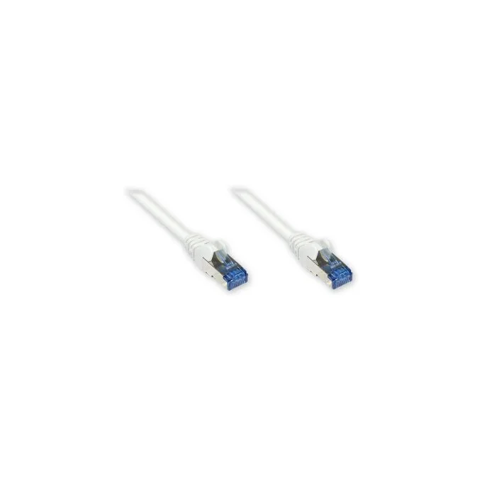 GoodConnections Patchkabel mit Rastnasenschutz. Cat. 6A. S FTP. PiMF. halogenfrei. 500MHz. weiß. 1m. — image 1