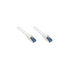 GoodConnections Patchkabel mit Rastnasenschutz. Cat. 6A. S FTP. PiMF. halogenfrei. 500MHz. weiß. 10m.