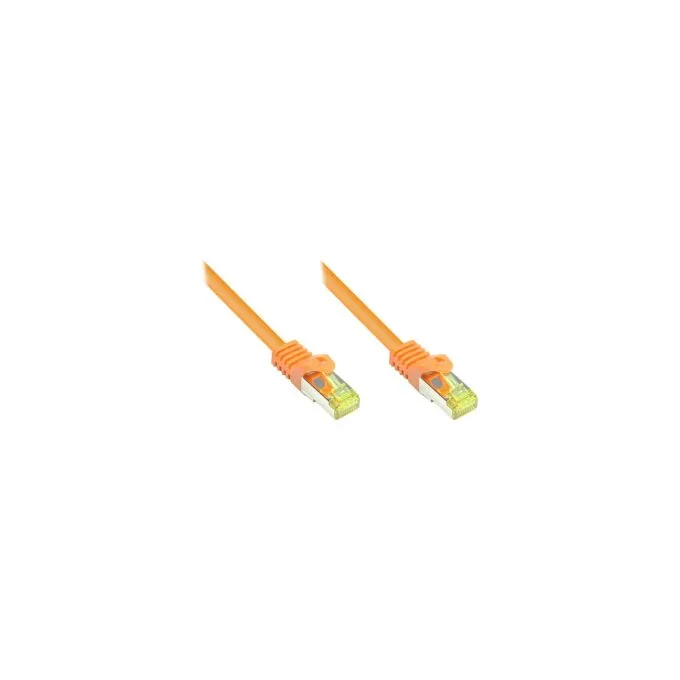 GoodConnections RJ45 Patchkabel mit Cat. 7 Rohkabel und Rastnasenschutz (). S FTP. PiMF. halogenfrei. 500MHz. OFC. or... — image 1