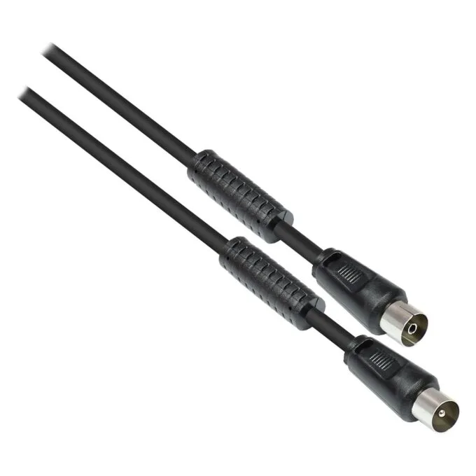 GoodConnections TV Antennenkabel. Koax Stecker an Koax Buchse (vernickelt). 2x Ferritkern. 2x geschirmt. Class A. 95 ... — image 1