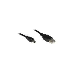 GoodConnections USB 2.0 A to Mini-B 5-pin(ST-ST) 1m Adapterkabel Schwarz
