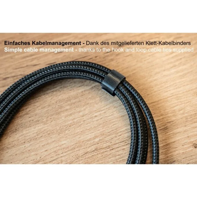 GoodConnections USB-C 2.0 to Lightning (ST-ST) 0,5m Ladekabel Textilmantel 18W Schwarz — image 10