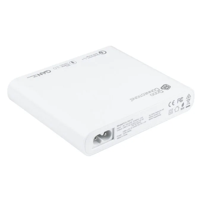 GoodConnections USB Desktop Schnellladestation 120W 4-Port 2xUSB-C 2xUSB-A QC4.0 Weiß — image 2