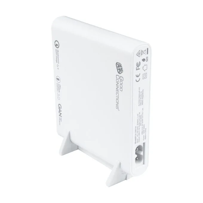 GoodConnections USB Desktop Schnellladestation 120W 4-Port 2xUSB-C 2xUSB-A QC4.0 Weiß — image 4