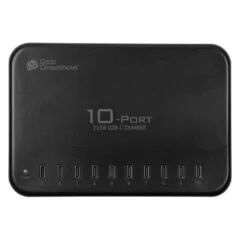 GoodConnections USB Desktop Schnellladestation 200W 10-Port USB-C Schwarz