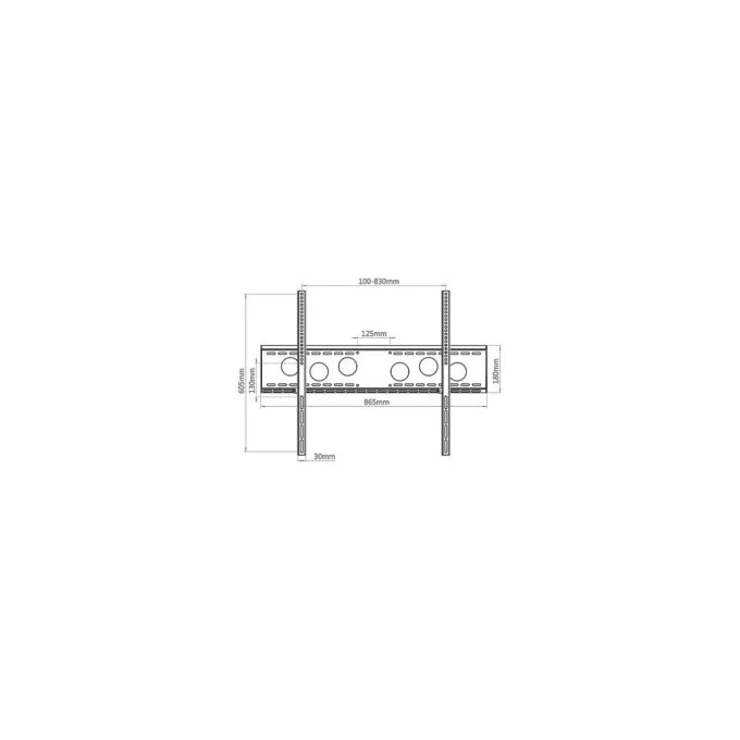 Hagor WH 85 F - Wandhalterung starr - 55-110' schwarz — image 3