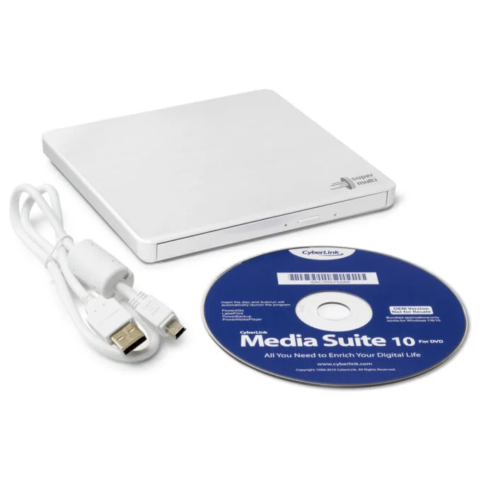 HLDS GP60NW60 DVD-Brenner ultra slim extern USB 2.0 weiss — image 4
