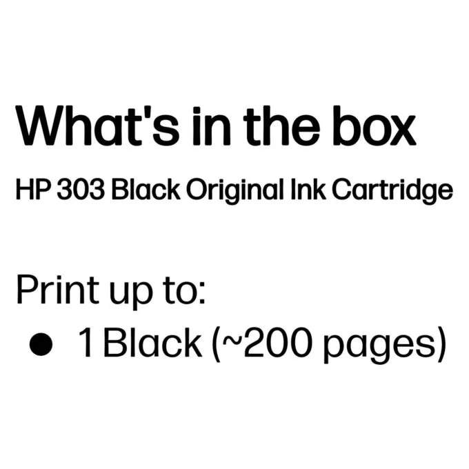 HP 303 BLACK ORIGINAL INK — image 2