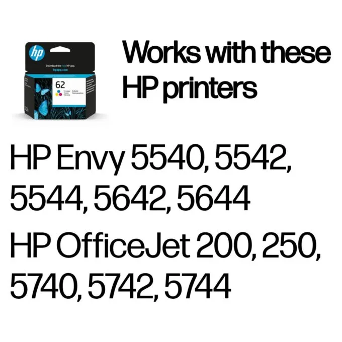 HP 62 TRI-COLOR INK CARTRIDGE — image 2