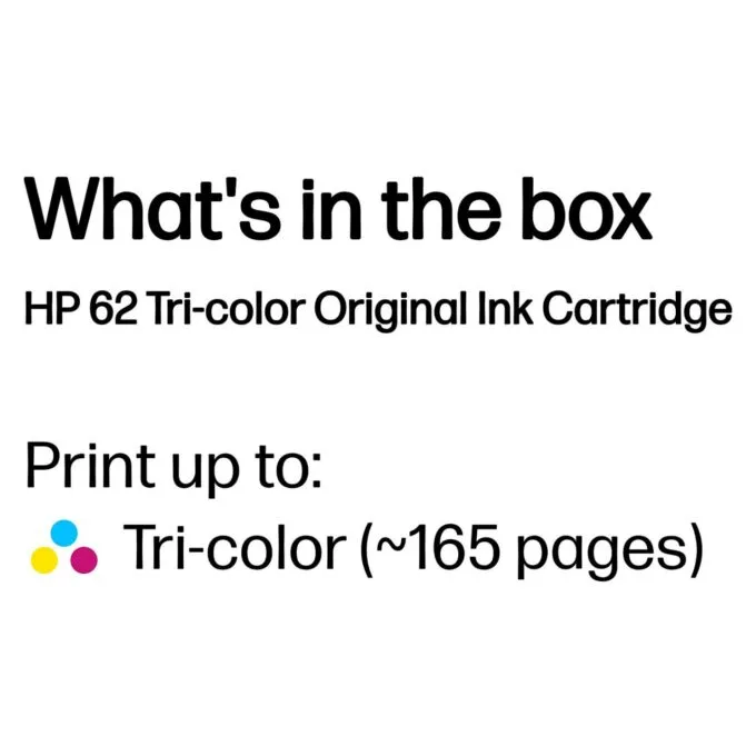 HP 62 TRI-COLOR INK CARTRIDGE — image 3