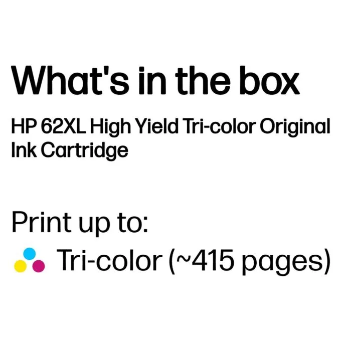 HP 62XL - 11.5 ml - Hohe Ergiebigkeit - Farbe — image 3