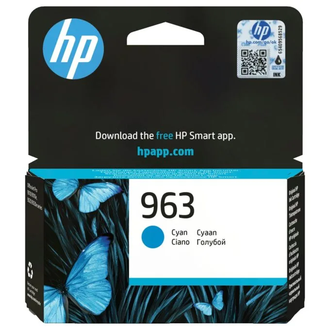 HP INK CARTRIDGE NO 963 CYAN — image 1