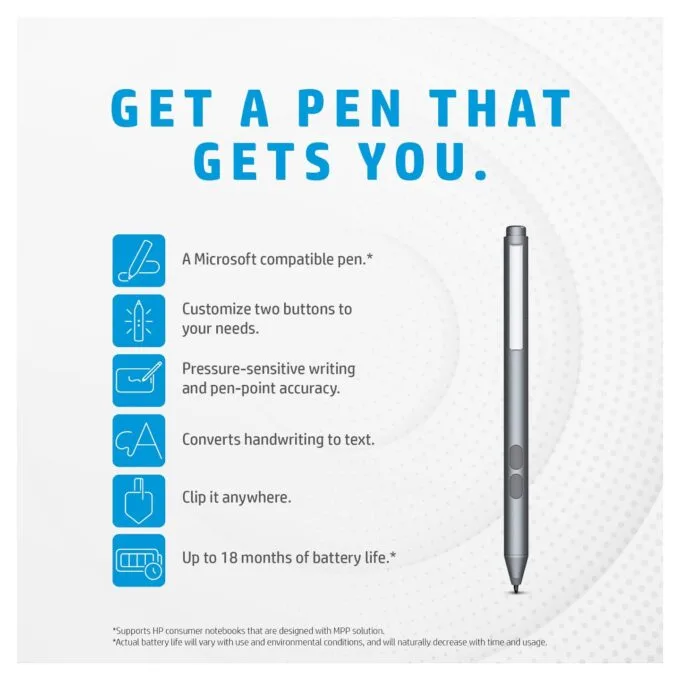 HP MPP 1.51 Pen (3V2X4AA) Stylus srebrny — image 3