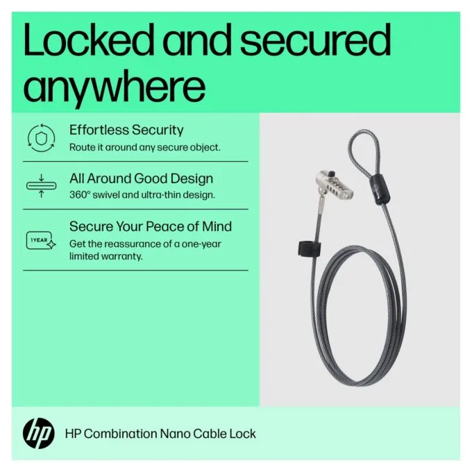 HP Nano Combination Cable Lock — image 3