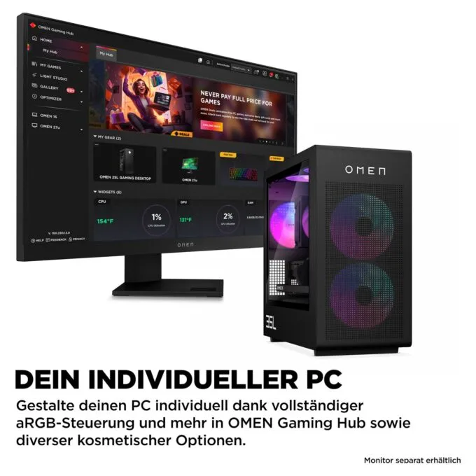 HP OMEN 35L GT16-0065ng AMD RyzenTM 7 8700F Gaming PC — image 6