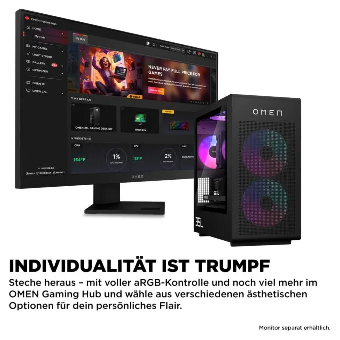 HP OMEN 35L GT16-1072ng AMD RyzenTM 7 9800X3D Gaming PC — image 7