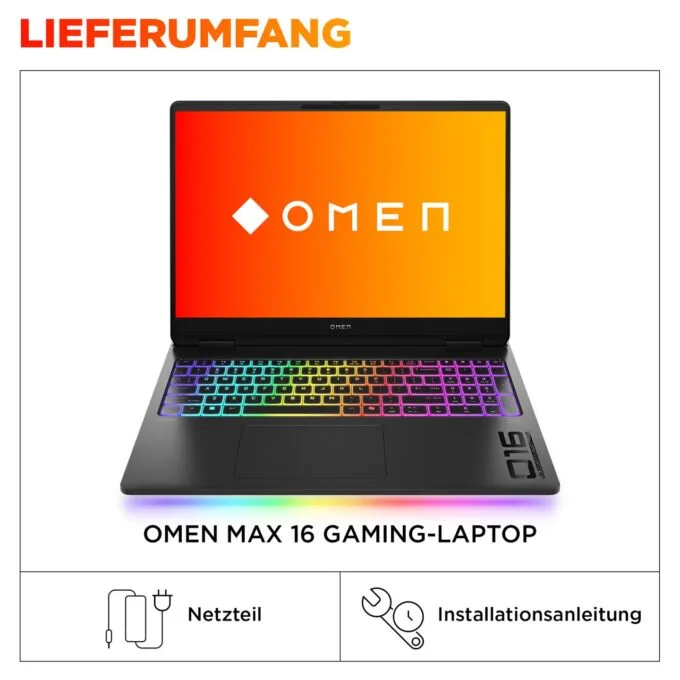 HP Omen Max 16' WQXGA Ryzen AI 7 H350 32GB 1TB SSD RTX 5070Ti Win11 Home - 16-ak0473ng — image 6