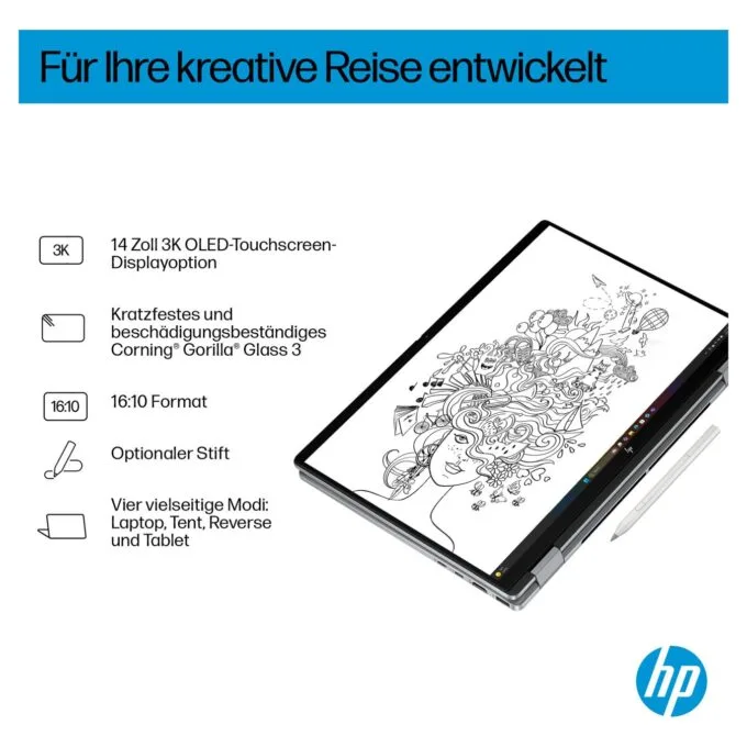 HP OmniBook X Flip 14-fm0154ng CU5 226V 16GB 512SSD W11 Home Touch — image 9