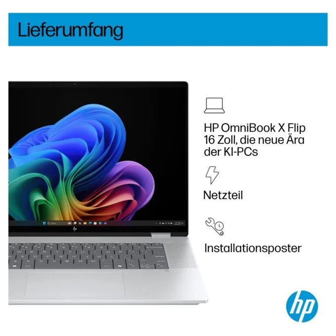 HP OmniBook X Flip 16-as0054ng Intel® CoreTM Ultra 5 226V Next Gen AI Notebook 40.6 cm — image 11