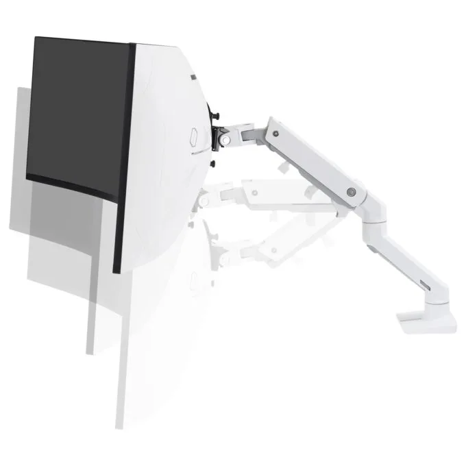 HX DESK MONITOR ARM WITH HD PIVOT WHITE — image 3