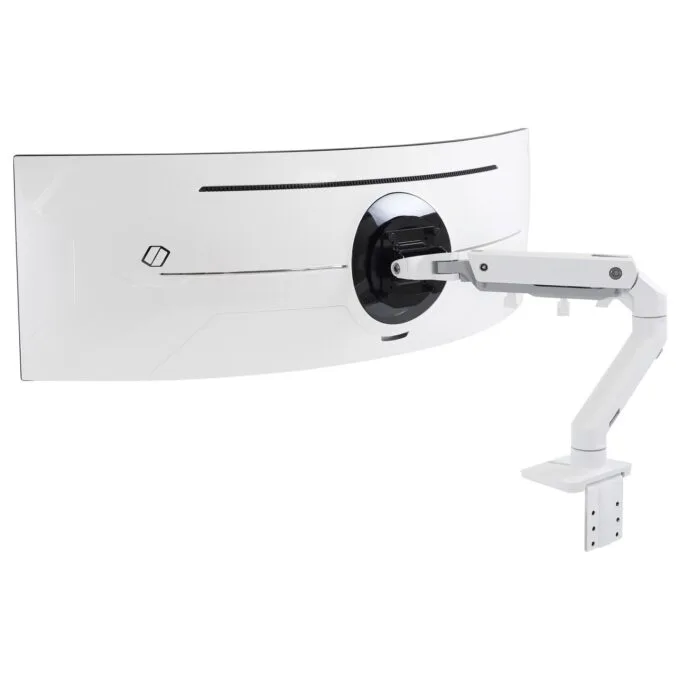 HX DESK MONITOR ARM WITH HD PIVOT WHITE — image 1