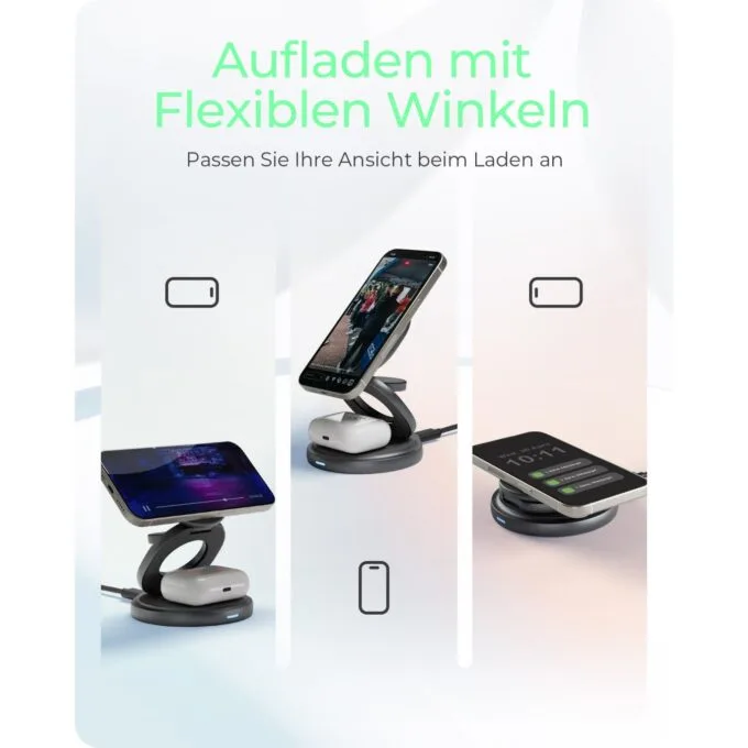 ICY BOX 3-in-1 Magnetische Ladestation Apple Watch IPhone AirPods Faltbar — image 3