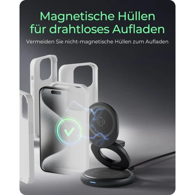 ICY BOX 3-in-1 Magnetische Ladestation Apple Watch IPhone AirPods Faltbar — image 7