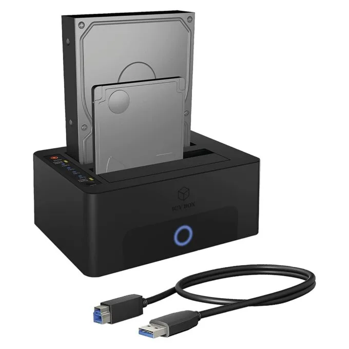 ICY BOX IB-1232CL-U3 Dockingstation USB 3.0 2x 2,5 3,5' SATA SSD HDD — image 2