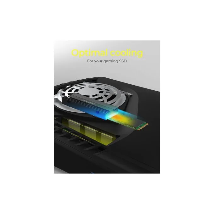 ICY BOX M.2 Kühlkörper für PS5, passt für M.2 SSD 22x80 mm, 10 mm Bauhöhe, schwarz — image 6