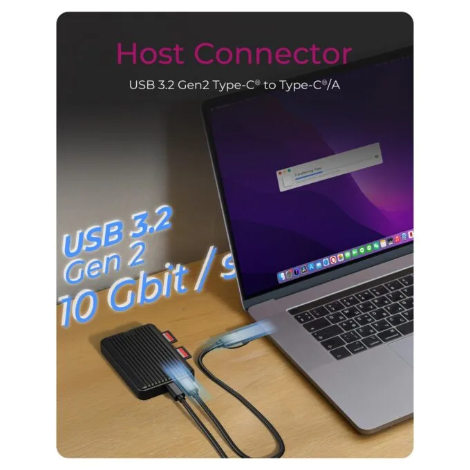 ICY BOX M.2 NVMe SATA SSD Gehäuse mit Kartenleser 2x SD 4.0, Host USB 3.2 Gen 2 Type-C+A 10 Gbit s — image 5