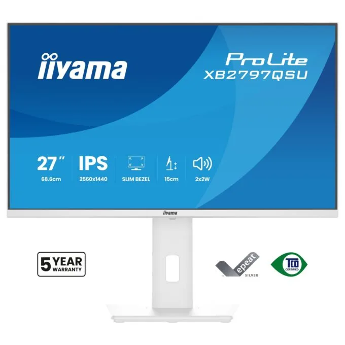 IIYAMA 68.6cm (27') XB2797QSU-W1 16:9 2xHDMI+DP+2xUSB-C — image 2