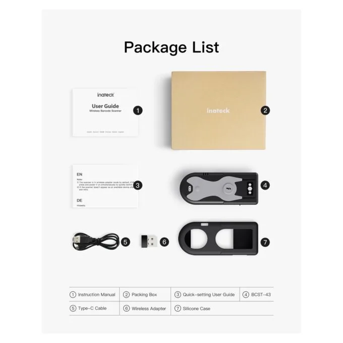 inateck Barcodescanner 43 gray [BCST-43_gray] — image 7