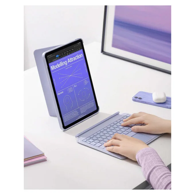 inateck Keyboard iPad 11' iPad Air 4 5Gen.Com. QWERTZ purple — image 3