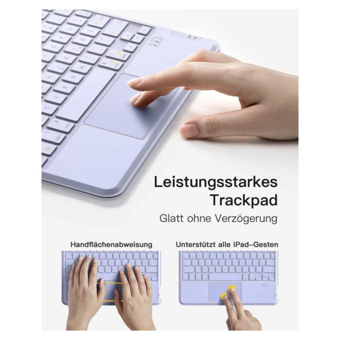 inateck Keyboard iPad 11' iPad Air 4 5Gen.Com. QWERTZ purple — image 4