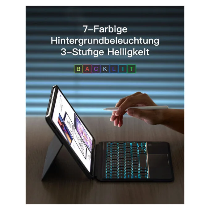 inateck Keyboard iPad 11' iPad Air 4 5Gen.Com. QWERTZ purple — image 6