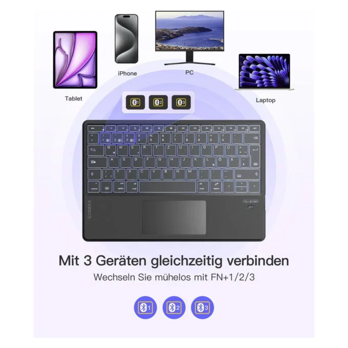 inateck Keyboard Surface gray. Sureface GO 1-4 Com. QWERTZ — image 11