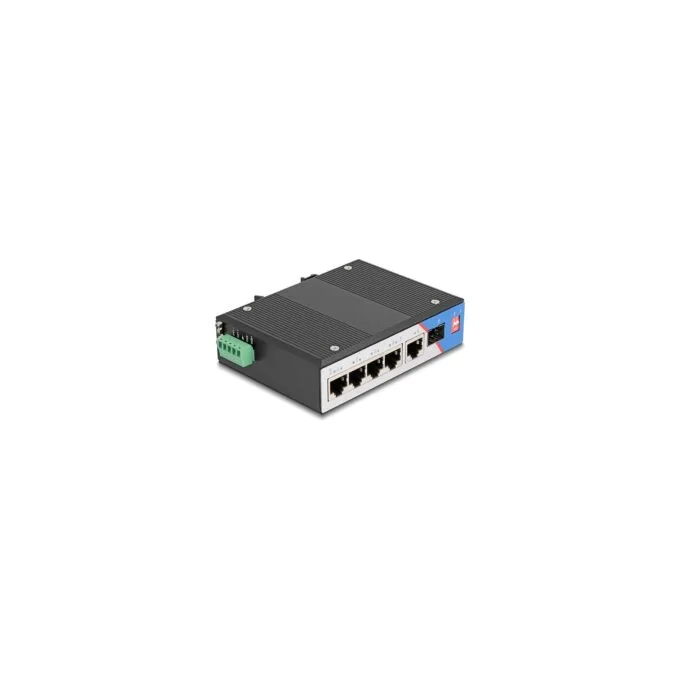 Industrie Gigabit Ethernet Switch 4 Port PoE 1 Port RJ45 1 Port SFP für Hutschiene — image 2
