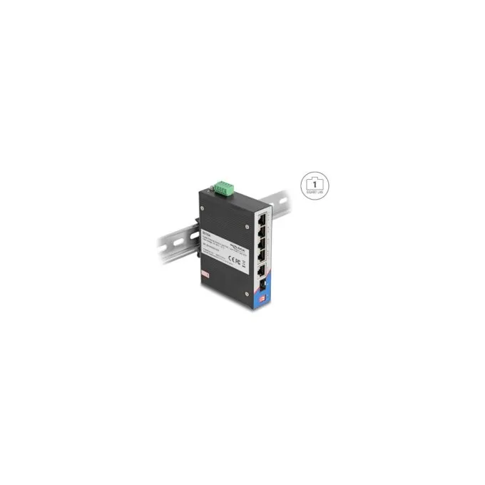 Industrie Gigabit Ethernet Switch 4 Port PoE 1 Port RJ45 1 Port SFP für Hutschiene — image 4