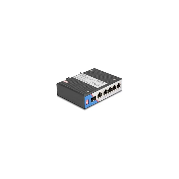 Industrie Gigabit Ethernet Switch 4 Port PoE 1 Port RJ45 1 Port SFP für Hutschiene — image 1