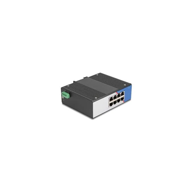 Industrie Gigabit Ethernet Switch 8 Port RJ45 für Hutschiene — image 2