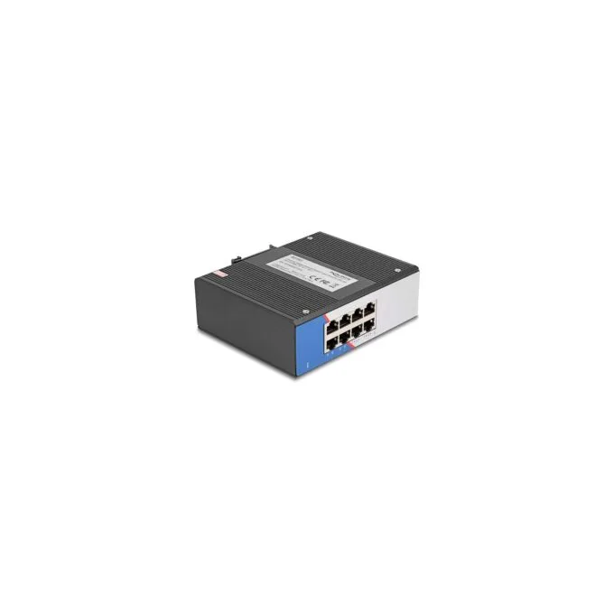 Industrie Gigabit Ethernet Switch 8 Port RJ45 für Hutschiene — image 1