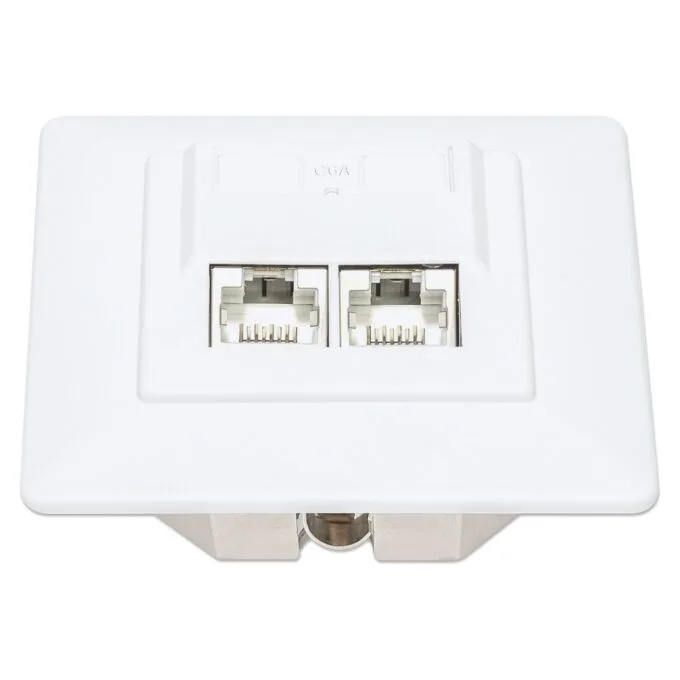 INTELLINET 2-Port Cat6a 10G RJ45-Unterputzdose STP weiß — image 4