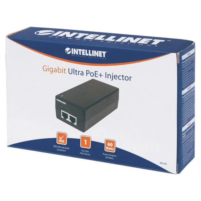 INTELLINET Injektor Gigabit Ultra PoE+ 1x60 Watt-Port — image 8
